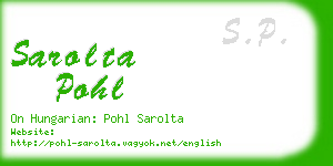 sarolta pohl business card